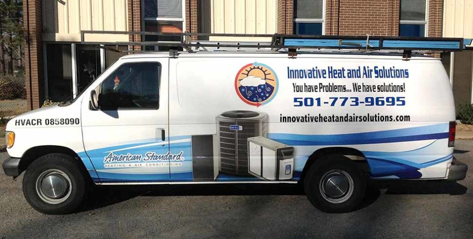 The Innovative Heat & Air Solutions fleet awaits the next AC repair emergency in Little Rock AR
